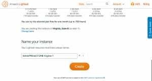 AWS Lightsail - Create Instance