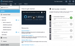 Alexa - Create Skill Screen - Build