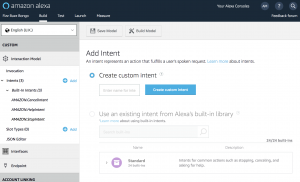 Alexa - Create Skill Screen - Intents