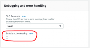 AWS Lambda Enable Tracing