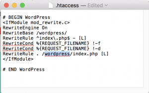 htaccess file